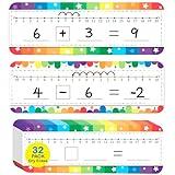 CUDICY 32 Pack Number Line Dry Erase White Board Double Sided Classroom Must Haves Math Manipulatives Teacher Supplies for Kindergarten Elementary Special Education Students Homeschool 12"x4"