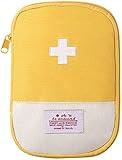 Fansoftiks First Aid Bag Empty,Small Portable Empty First Aid Kit Bag Waterproof Section Dividers Travel Medicine Bag for Emergency for Home Office Car Outdoors Boat Camping Hiking Cycling (Yellow)