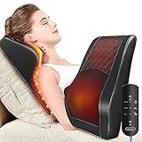Boriwat Back Massager with Heat, 3D Kneading Massage Pillow for Back, Neck, Shoulder, Leg Pain Relief Deep Tissue, Gifts for Women Men Mom Dad, FSA HSA Eligible