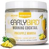 EarlyBird Morning Cocktail - Pineapple Mimosa 45 Servings - Clean Energy Drink (Natural Caffeine), Increased Motivation (Nootropics), Supercharged Hydration (Electrolytes) - Wake Up Early Drink w/