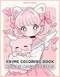 Anime Coloring Book: Kawaii Magical Girls: Cozy and Cute Stress-Relief Coloring Book Inspired by Japanese Comic Manga for Kids, Teens, and Adults