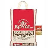 Royal - Authentic Basmati Brown Rice Whole Grain, Naturally Gluten Free and Vegan - 10 Pounds
