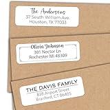 Personalized Return Address Labels - Custom Address Stickers on Sheets (50-1000 Labels) (Black and White)
