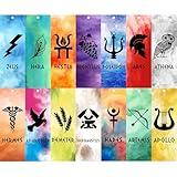 Greek Mythology Bookmarks, 14pcs Olympians Gods Bookmarks, Htabiol Greek Mythology Gifts for Kids, Olympians God Favors for Classroom, Fit for Percy Jackson Birthday Party, Camp Half Blood Party