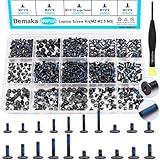 Bemaka 500PCS Laptop Screws Notebook Computer Screws Kit 20 Sizes Blue Nylok Screws M2 M2.5 M3 Laptop Replacement Computer Screws for Motherboard SSD PC Fan Hard Drive