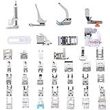 Sewing Machine Presser Feet Set 42 Pcs for Brother, Babylock, Singer, Janome, Elna, Toyota, New Home, Simplicity, Necchi, Kenmore, and Most of Low Shank Sewing Machines