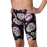 Flow Funky Jammers for Boys - Swim Jammer Swimsuit for Practice and Competition Swimming in Size 21 to 32 (Skullseeker 28)