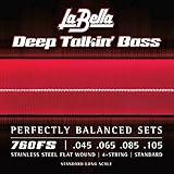 La Bella 760FS Deep Talkin' Stainless Steel Flat Wound - Standard Long Scale Bass Guitar String 45-105