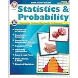 Mark Twain Statistics and Probability Math Workbook, Reproducible Problems and Exercises for Middle and High School Students, Classroom or Homeschool Curriculum