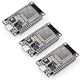 ELEGOO 3PCS ESP-32 Development Board USB-C, 2.4GHz Dual Mode WiFi+Bluetooth Dual Core Microcontroller for Arduino IDE, Support AP/STA/AP+STA, CP2102 Chip