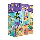 Imagimake 5-in-1 Craft Kit for Kids | Over 15+ DIY Arts & Crafts Projects - Stamp Art, DIY Window Stickers, 3D Papercraft, Quilling, and Clay Modeling | Birthday gift for girls and boys aged 5 to 12