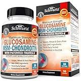 Glucosamine Chondroitin MSM Joint Support Supplement - FSA HSA Approved - Collagen Peptides, Turmeric and Ginger, Hyaluronic Acid, Glucosamine Chondroitin Sulfate - Gluten Free, Non GMO, 90 Capsules