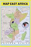 Map of East Africa 18x24 - Laminated Wall Map Poster Print Perfect for Classrooms and Homes - Vivid Imagery with Bright Colors