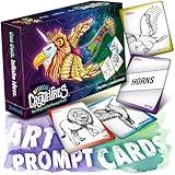 Mythical Creatures Drawing Art Prompts for Kids to Sketch Funny Animals Together! 150 Prompt Cards, Millions of Weird Ideas. Creative Games for Tweens, Teachers, Teens, Family Fun Artsy Imaginations!