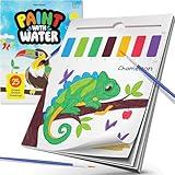 Paint with Water Coloring Book for Kids - Toddler Activities - Mess Free Color Activity - Painting Arts and Crafts for Toddlers Ages 2-4, 1-3, 3-5 - 2 3 Year Old Girl Gifts - Boy Birthday Gift
