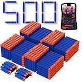 Tudaymol Nerf Bullets 500 Official Dart for Nerf N-Elite Series Refill Darts Foam Bullets Ammo Packs - Compatible with All Elite Blaster
