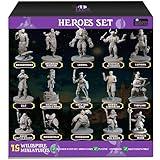 Wildspire Hero, Player-Character, NPC DND Miniatures, 28mm32mm Unpainted D&D Minis Dungeons & Dragons Figures D D Bulk Pathfinder Fantasy Tabletop Fantasy Minis Set