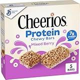 Cheerios Protein Chewy Bars, Snack Bars, Mixed Berry, 5 Ct, 6.35 oz