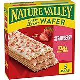 Nature Valley Crispy Creamy Wafer Bars, Strawberry, Whole Grain, 5 Bars, 6.5 oz