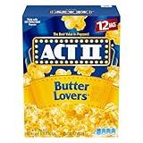 ACT II Popcorn Butter Lovers, 2.75 Oz, 12 Ct
