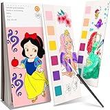 ZHOC Paint with Water Coloring Books for Kids, Pocket Mess Free Watercolor Painting Sets for Kids Ages 3 4 5 6 7 8+, Water Color Paint Set Arts and Crafts Gift for Boys Girls, Princess