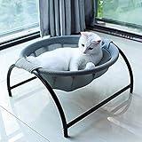 JUNSPOW Cat Bed Dog/Pet Hammock Bed Free-Standing Kitty Sleeping Cat Supplies Pet Supplies Whole Wash Stable & Breathable Easy Assembly Indoors Outdoors, 16.9 in x 16.9 in x 9.5 in