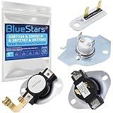 BlueStars [LIFETIME WARRANTY] 3387134 Cycling Thermostat 3392519 Dryer Thermal Fuse 3977393 Thermal Cut-off Switch 3977767 High-limit Thermostat Kit - Compatible with Whirlpool Kenmore Maytag Dryers