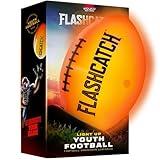 Light Up Football - Glow in the Dark Ball - NO 6 - Boys Gift Ideas - Outdoor Sports Birthday Gifts for Boys 8-15+ Year Old - Kids Teenage Youth Activity - Boy Toys Stuff Ages 8 9 10 11 12 13 14 15