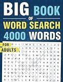 4000 Word Search for Adults Large Print (200 Themed Puzzles): Word Find Puzzle Book for Seniors & Teens - Anti eye strain and Relieve Stress