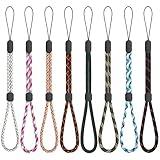 FrgKbTm Hand Wrist Strap Lanyard, 8 Pcs Adjustable Nylon Colorful for Mobile Phone, Camara, Keys, USB Flash Drive, Wallet, ID Name Tag Badge, Mp3, Mp4, GoPro