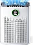 Air Purifiers for Home Large Room, with Smart Mode, Cover Up to 2200 Ft², PM2.5 Air Quality Display, 22dB Sleep Mode, Aromatherapy with 2X-Purification & 360°Air Outlet, HAP603, Bright White