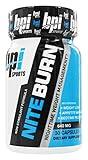 BPI Sports Nite burn – Nighttime Fat Burner & Sleep Support – Keto-Friendly – Weight Loss, Burn Fat, Relaxation, Boost Metabolism – 30 servings – 640mg, Capsule