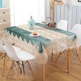 StylVista Elegant Embroidered Lace Tablecloth forRectangular Dining Table - Luxurious European Style, Ideal for Family Gatherings, Weddings, and Banquets（70" L x 50" W）