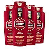 Old Spice Refreshing Body Wash for Men, 3X Defense, 24/7 Shower Fresh with Long Lasting Scent, Red Collection, Swagger with Cedarwood Scent, 24 oz (Pack of 4)