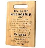 Friendship Gifts for Women Birthday, Friend Gift for Woman Men, Cool Gifts for Best Friends, Bestie Gifts for Women, Best Gift for Special Friend Female Cutting Board