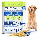 Native Pet Dog Vitamins & Supplements - 11-in-1 Multivitamin Powder for Dogs Food Topper - Collagen, Glucosamine, Probiotics, Omega & More- Supports Healthy Gut, Mobility & Overall Health -30 Scoops