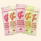 Daily Wellness Shots l Turmeric & Ginger Shot Powder Drink Mix - Immunity, Hydration & Liver Support - 3 Essential Electrolytes & 6 Organic Roots Vitamin C Immune Support Blend (12 count,Variety Pack)