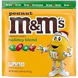M&M'S Christmas Stocking Stuffer Peanut Milk Chocolate Candy, 38 oz Bag