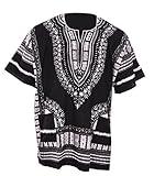 Dupsie's African Dashiki Shirt (Black and White, 5X-Large)