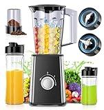 PSIIDAN Blenders for Smoothies, Smoothie Blender, Personal Smoothies and Shakes Maker, with Coffee Grinder and 2 To-Go Cups, Countertop Blender for Kitchen, BPA Free