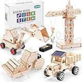 STEM Kits for Kids Ages 8-10 10-12, Wood Building Crafts Kit for Boys 8-12, Model Car Kit, 3D Wooden Puzzles Woodworking Science Projects, Construction Engineering STEM Toys for 8 10 13 12 14 Year Old