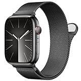 Stainless Steel Milanese Loop Compatible with Apple Watch Band 38mm 40mm 41mm 42mm 44mm 45mm 49mm 46mm men and women, Mesh Loop Magnetic Clasp Replacement for iWatch Bands Ultra Series 10 9 8 7 SE 6 5 4 3 2 1