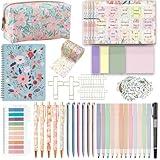 PartyGalore Bible Study Supplies Journaling Kit with Tabs and Notebooks, Bibles Highlighters and Pens No Bleed, Bible Study Kit for Women Students Beginner Christian Gifts