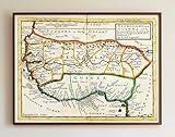 1736 Map of Negroland and Guinea, with the European settlements, explaining what belongs to England, Holland, Denmark. West African American Slave Trade History Unframed 23x30 in.