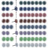 CTISMICE 88pcs Radial Bristle Disc with 3mm and 2.35mm Shanks, 1 Inch Abrasive Brush Kit with 8 Mixed Grit Between 80-2500 for Fine Detail Sanding Polishing Work On Grinder Polisher Rotary Tool