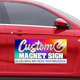 2pc 12x24 Custom Full Color Magnetic Car Signs, Ready in One Day for Business Advertising and Vehicle Promotion, Logo for Your Car Van Truck