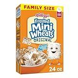 Kellogg's Frosted Mini-Wheats Cold Breakfast Cereal, High-Fiber, Whole Grain, Family Size, Original, 24oz Box (1 Box)