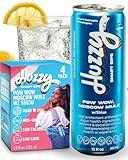 Huzzy Smart Sips Non Alcoholic Drinks - Moscow Mule Inspired Beverage, Alcohol Free Functional Cocktails Alternative - Low Calorie, Low Carb, No Refined Sugar, No Caffeine & Artificial Colors - 4 Pack