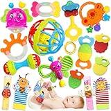 Baby Rattles 0-6 Months: Baby Toys Rattles for Babies 6-12 Months Infant Toys 0-3 Months Newborn Toys Teething Toys 3-6 Months - Baby Rattle Socks Baby Gifts for Boy Girl