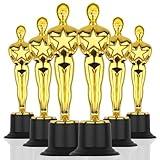 WINKIO Gold Award Trophies，6” Gold Award Statues, Pack of 6 Mini Trophies, Plastic Trophy Award for Competition,Events, Sports, Party Decorations,Award Ceremony and Appreciation Gift